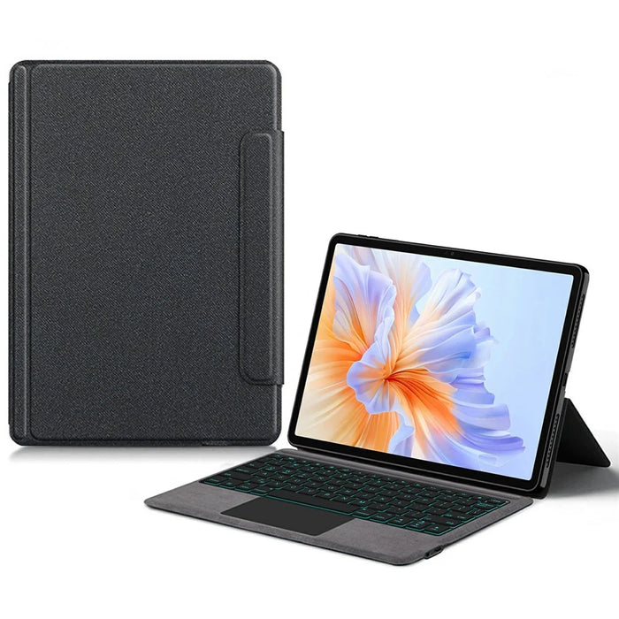 For Honor Pad V9 Leather Case + Touchpad Bluetooth-compatible Keyboard with Backlit - 1