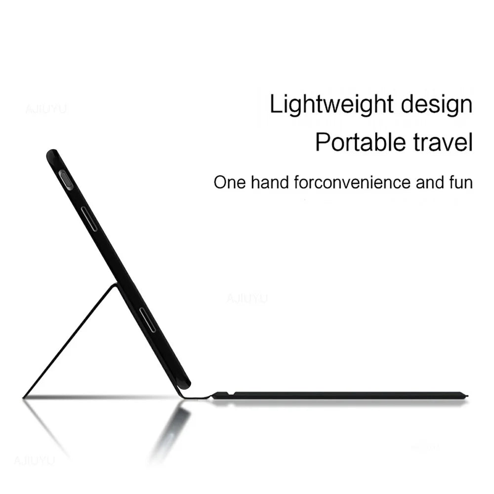 For Oppo Pad 3 Leather Case + Touchpad Bluetooth-compatible Keyboard with Backlit - 4