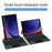 For Samsung Galaxy Tab S8 Ultra Leather Case + Bluetooth-Compatible Keyboard with Backlight Trackpad - 2