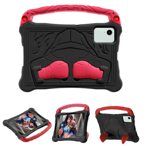 EVA Case For Samsung Galaxy Tab S11 / S10 Lite / S10 FE / S9 FE / S9 / S8 / S7 Boxing Style Tablet Cover with Handle Kickstand - Black  /  Red - 1