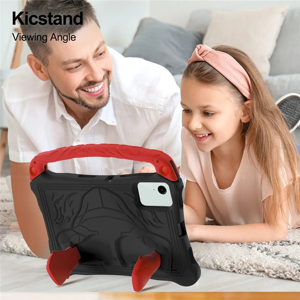 EVA Case For Samsung Galaxy Tab S11 / S10 Lite / S10 FE / S9 FE / S9 / S8 / S7 Boxing Style Tablet Cover with Handle Kickstand - Black  /  Red - 6