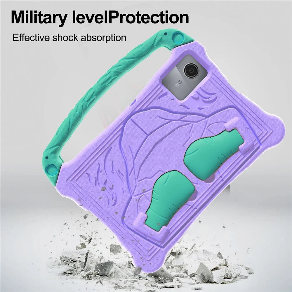 For Lenovo Tab M11  /  Xiaoxin Pad 11 2024 Case Boxing Style EVA Tablet Cover with Handle Kickstand - Purple  /  Mint Green - 5