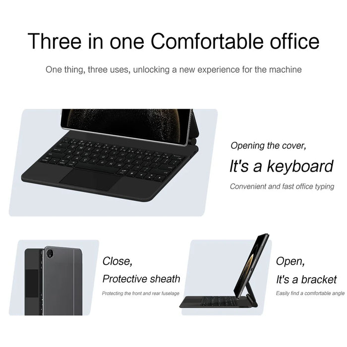 For Huawei MatePad Pro 13.2 (2025) Magnetic Floating Bluetooth-compatible Keyboard + Leather Tablet Case - 5