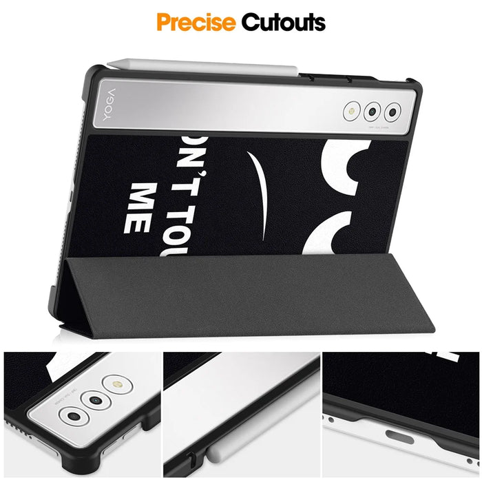 For Lenovo Yoga Tab Plus Case Pattern Print Leather Stand Tablet Cover - Don't Touch Me - 3