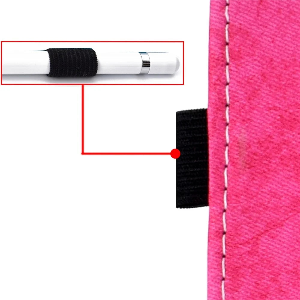 For iPad 10.2 (2019) (2020)  /  iPad Air 10.5 inch (2019) Cloth Texture PU Leather Tablet Cover Card Slots Folio Stand Protection Case with Pen Storage Loop - Rose - 7