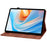 For itel Vistatab 30 Case Lily Flower Imprint Card Slots Leather Tablet Cover - Brown - 3