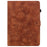 For itel Vistatab 30 Case Lily Flower Imprint Card Slots Leather Tablet Cover - Brown - 5