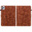 For itel Vistatab 30 Case Lily Flower Imprint Card Slots Leather Tablet Cover - Brown - 7