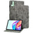 For TECNO Megapad 11 Case Tiger Imprint Anti-Scratch PU Leather Tablet Cover - Grey - 1