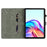 For TECNO Megapad 11 Case Tiger Imprint Anti-Scratch PU Leather Tablet Cover - Grey - 2