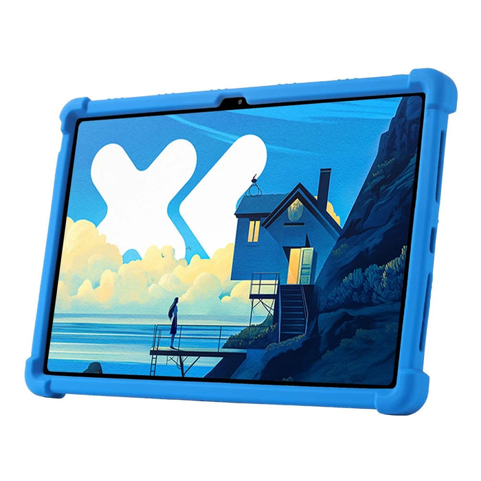 For Lenovo Xiaoxin Pad Pro 12.7 Inch / Pad Pro 12.7 (2025) Silicone Case with Kickstand Rugged Protective Cover - Dark Blue - 2