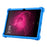 For T-Mobile REVVL Tab Silicone Case with Kickstand Rugged Protective Cover - Dark Blue - 3