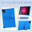 For T-Mobile REVVL Tab Silicone Case with Kickstand Rugged Protective Cover - Dark Blue - 6