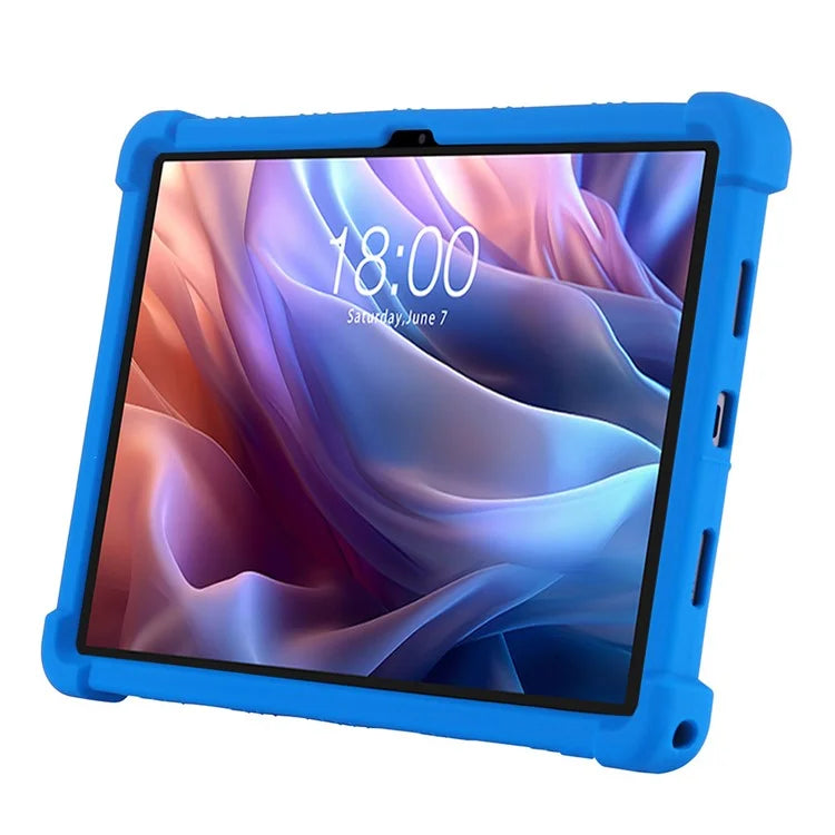 For Teclast T65 Max Case Adjustable Kickstand Silicone Tablet Protective Cover - Dark Blue - 3