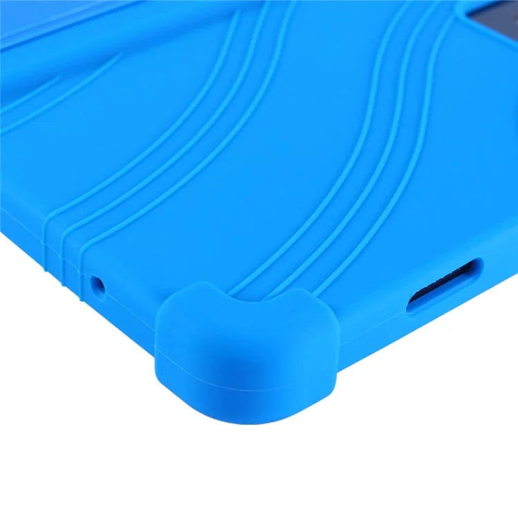 For Teclast T65 Max Case Adjustable Kickstand Silicone Tablet Protective Cover - Dark Blue - 7