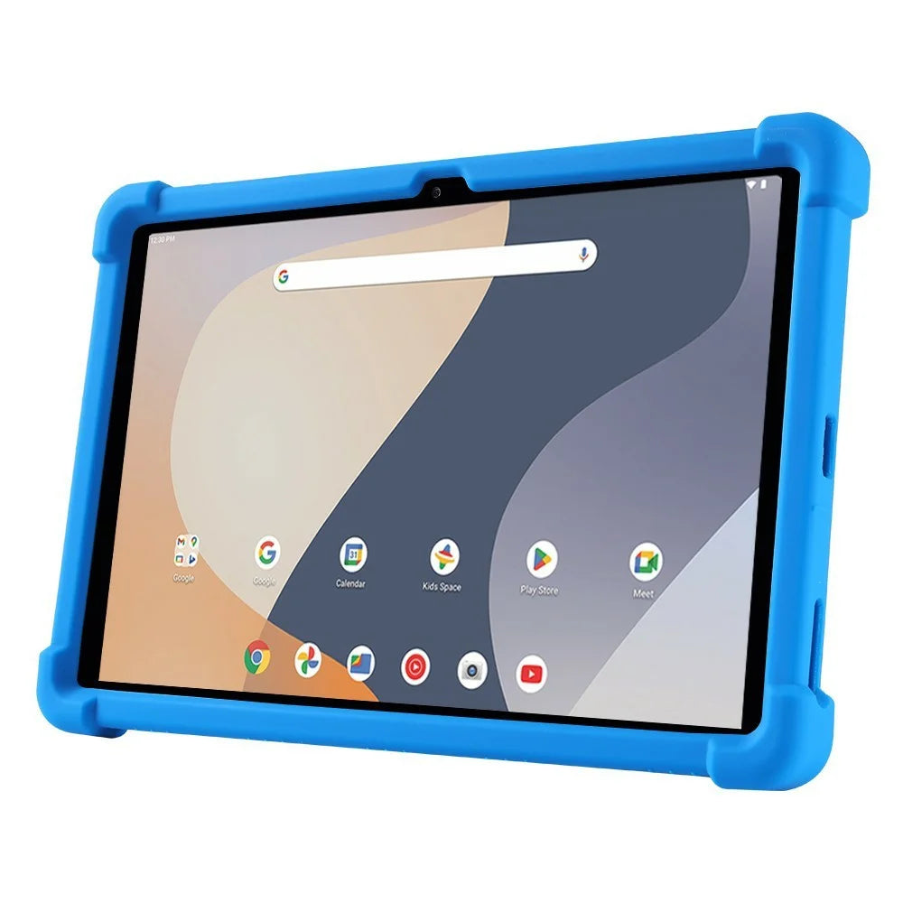 For Walmart Onn 10.1 inch (2024) Silicone Case with Kickstand Rugged Protective Cover - Dark Blue - 4