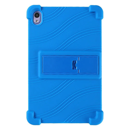 For Walmart Onn 8 inch (2024) Silicone Case with Kickstand Rugged Protective Cover - Dark Blue - 1
