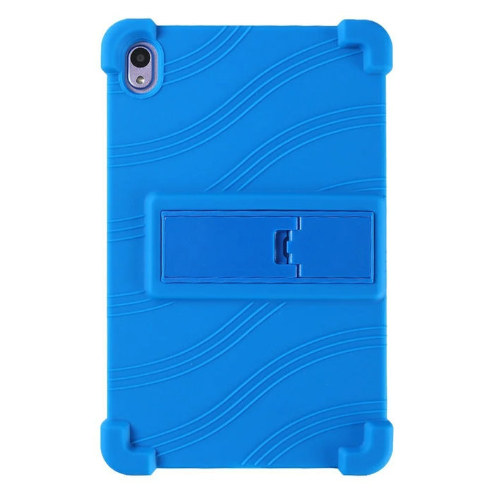 For Walmart Onn 8 inch (2024) Silicone Case with Kickstand Rugged Protective Cover - Dark Blue - 1