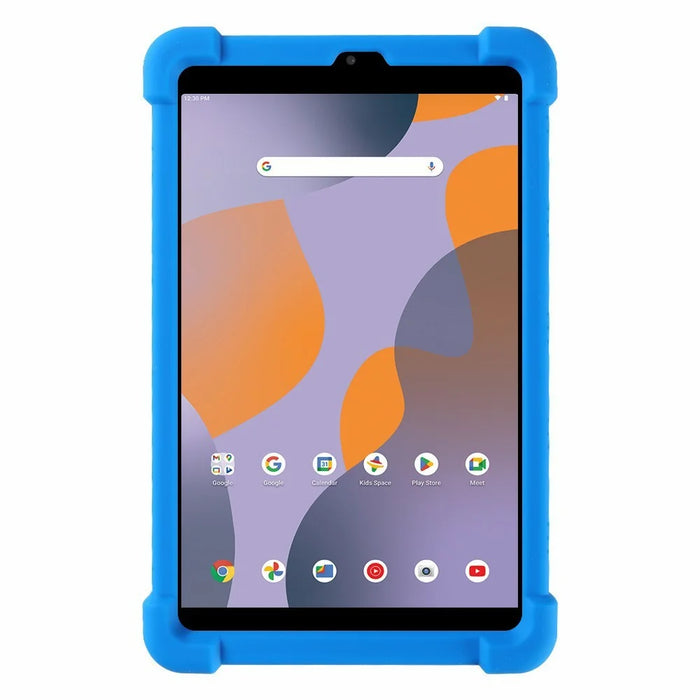 For Walmart Onn 8 inch (2024) Silicone Case with Kickstand Rugged Protective Cover - Dark Blue - 2
