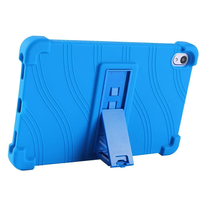 For Walmart Onn 8 inch (2024) Silicone Case with Kickstand Rugged Protective Cover - Dark Blue - 3