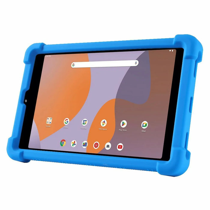 For Walmart Onn 8 inch (2024) Silicone Case with Kickstand Rugged Protective Cover - Dark Blue - 4