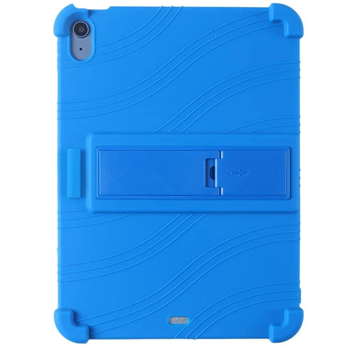 For iPad Air 11 (2026) / (2025) / (2024) Silicone Case with Kickstand Rugged Protective Cover - Dark Blue - 1