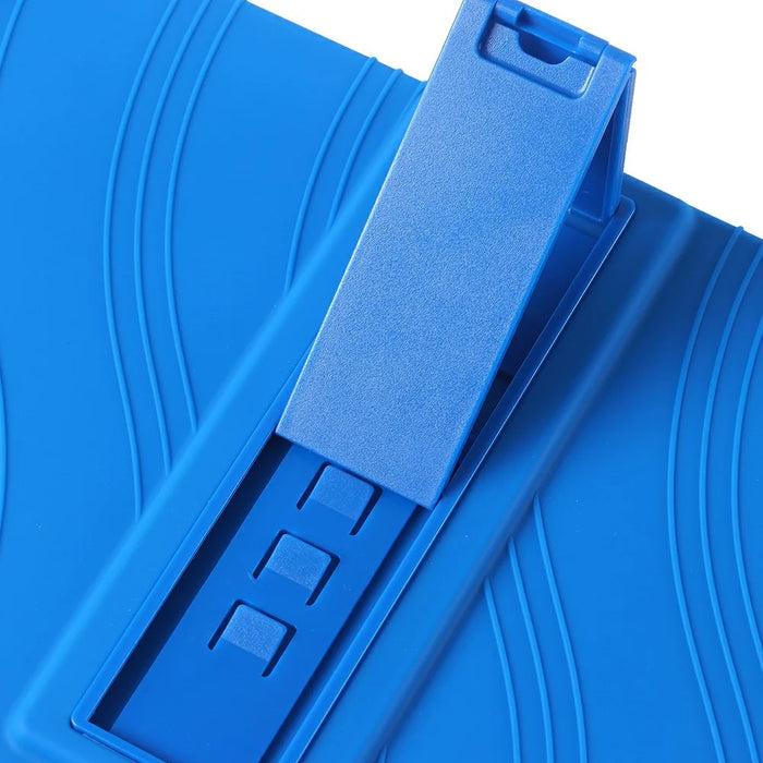 For iPad Air 11 (2026) / (2025) / (2024) Silicone Case with Kickstand Rugged Protective Cover - Dark Blue - 6