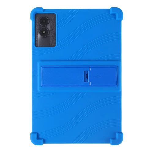 For Blackview Tab 90 / Tab 90 WiFi Silicone Case with Kickstand Rugged Protective Cover - Dark Blue - 1