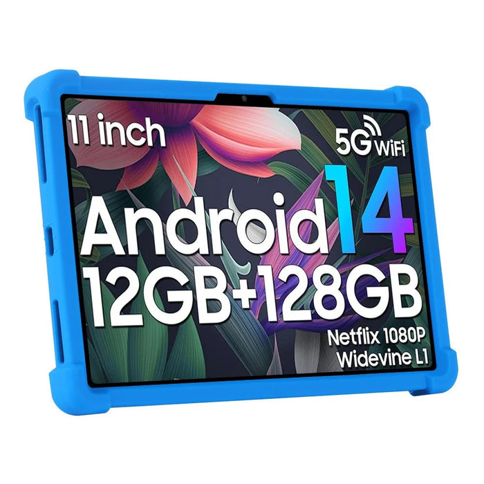 For Blackview Tab 90 / Tab 90 WiFi Silicone Case with Kickstand Rugged Protective Cover - Dark Blue - 4