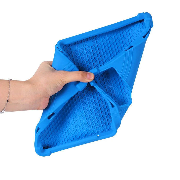 For Blackview Tab 90 / Tab 90 WiFi Silicone Case with Kickstand Rugged Protective Cover - Dark Blue - 6