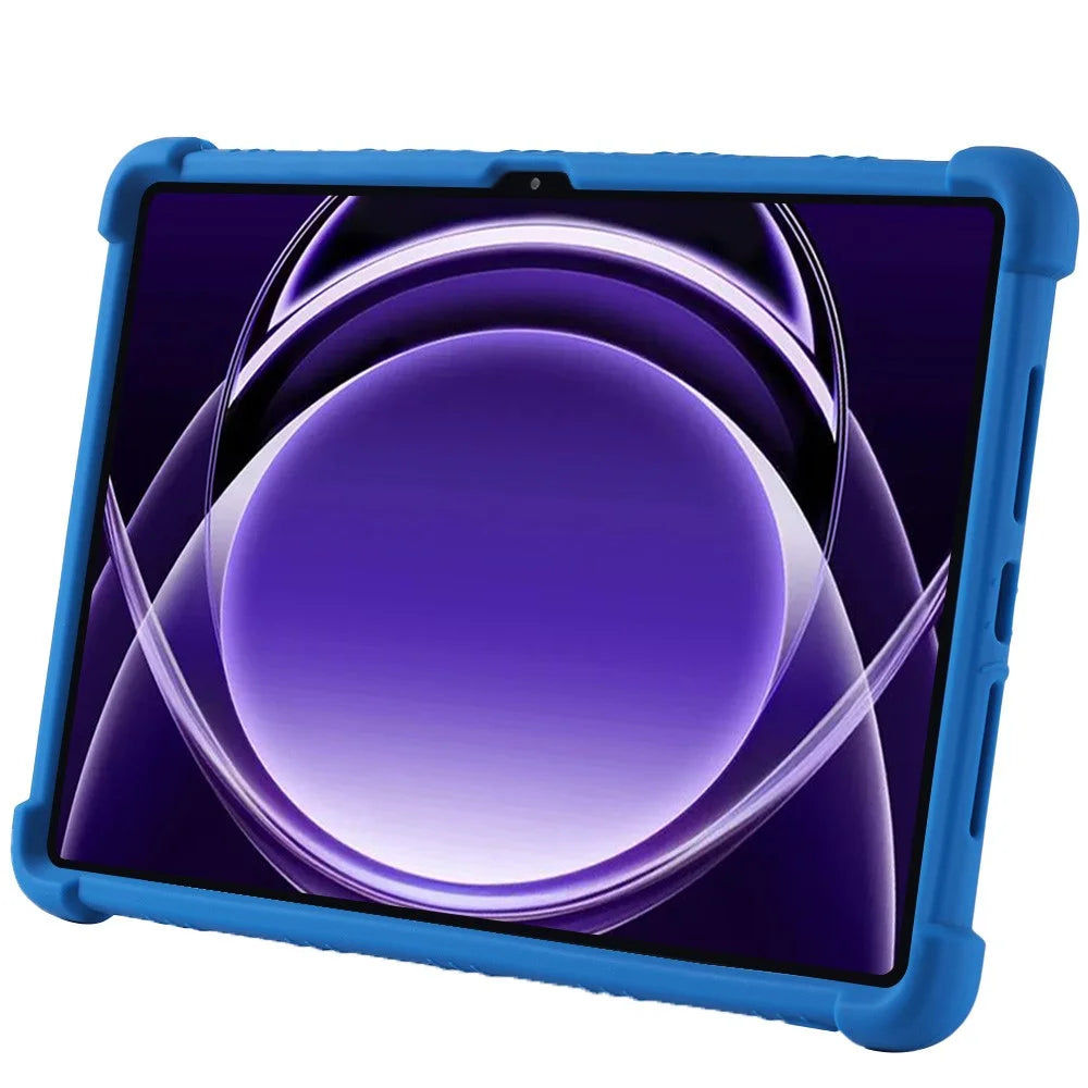 For Realme Pad 2 Lite Silicone Case with Kickstand Rugged Protective Cover - Dark Blue - 2