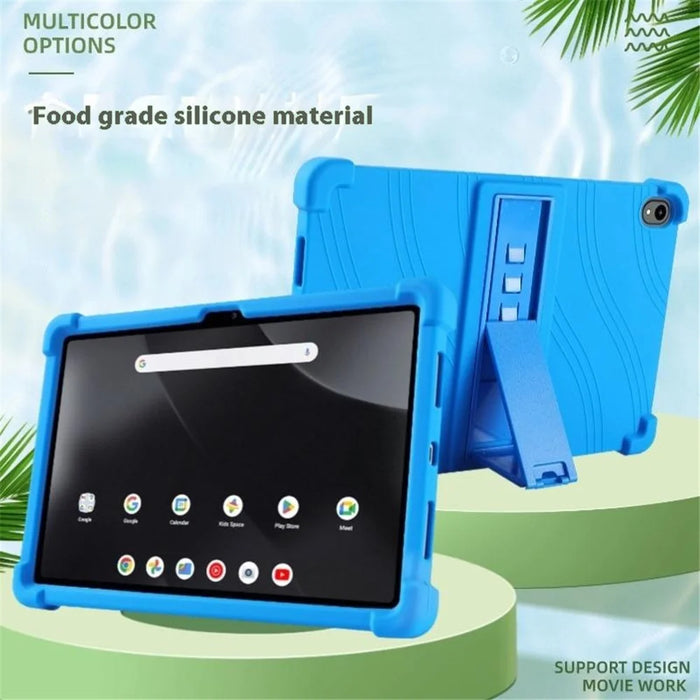 For Walmart Onn 12.1 inch Tablet Pro (2024) Silicone Case with Kickstand Rugged Protective Cover - Dark Blue - 5