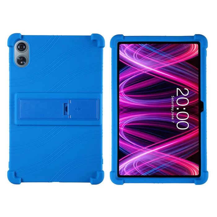 For Teclast T60 Plus Silicone Case with Kickstand Rugged Protective Cover - Dark Blue - 1
