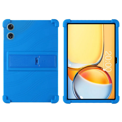 For Teclast P50AI Silicone Case with Kickstand Rugged Protective Cover - Dark Blue - 1
