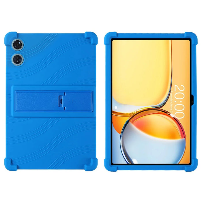 For Teclast P50AI Silicone Case with Kickstand Rugged Protective Cover - Dark Blue - 1