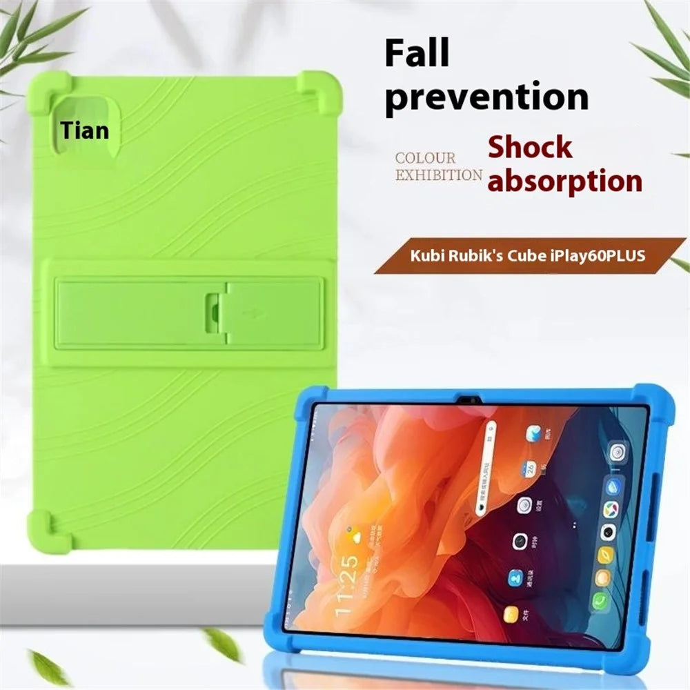 For Alldocube iPlay 60 Plus Case Adjustable Kickstand Silicone Tablet Protective Cover - Dark Blue - 4