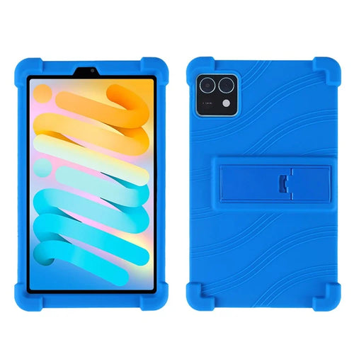 For Teclast M50 Mini Case Adjustable Kickstand Silicone Tablet Protective Cover - Dark Blue - 1