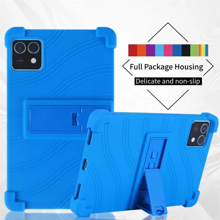 For Teclast M50 Mini Case Adjustable Kickstand Silicone Tablet Protective Cover - Dark Blue - 5
