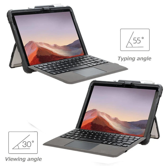 For Microsoft Surface Go 3 / 2 10.5 inch / 1 Protective Case PC TPU Clear Cover with Kickstand Pencil Holder (No Strap) - 3