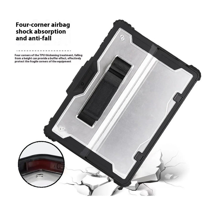 For Microsoft Surface Go 3 / 2 10.5 inch / 1 Protective Case PC TPU Clear Cover with Kickstand Pencil Holder (No Strap) - 6