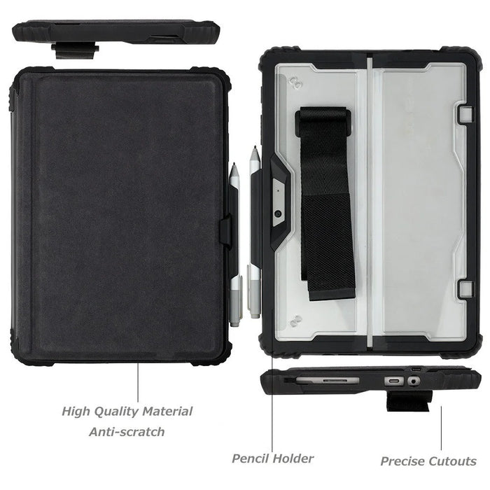 For Microsoft Surface Go 3 / 2 10.5 inch / 1 Protective Case PC TPU Clear Cover with Kickstand Pencil Holder (No Strap) - 7
