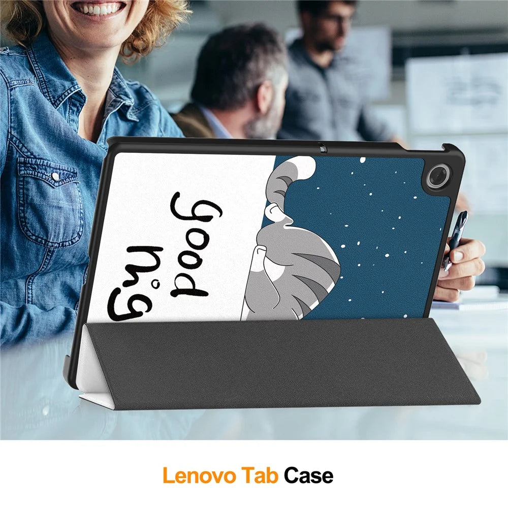 For Lenovo Tab TB311FU Pro Case Pattern Print Leather Stand Tablet Cover - Cat - 4