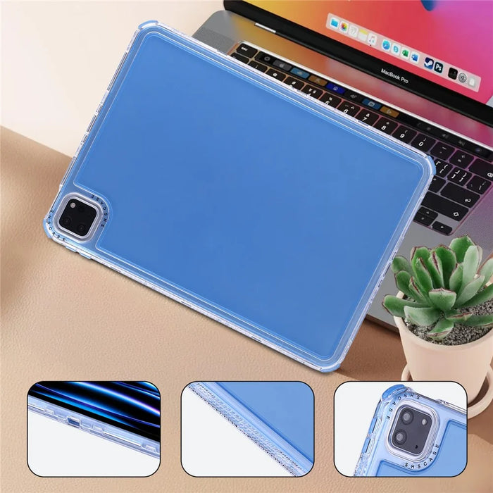 Clear Case for iPad Pro 11 (2022) / (2021) / (2020) / (2018) 3 in 1 PC + TPU Shockproof Tablet Cover - Blue - 7