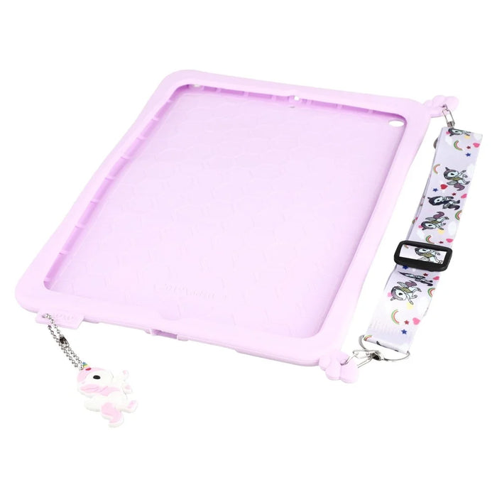 Cute Decor Tablet Shell for iPad 10.2 (2021) / (2020) / (2019) , Silicone + PC Kickstand Tablet Cover with Strap - 4