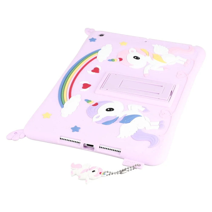 Cute Decor Tablet Shell for iPad 10.2 (2021) / (2020) / (2019) , Silicone + PC Kickstand Tablet Cover with Strap - 7