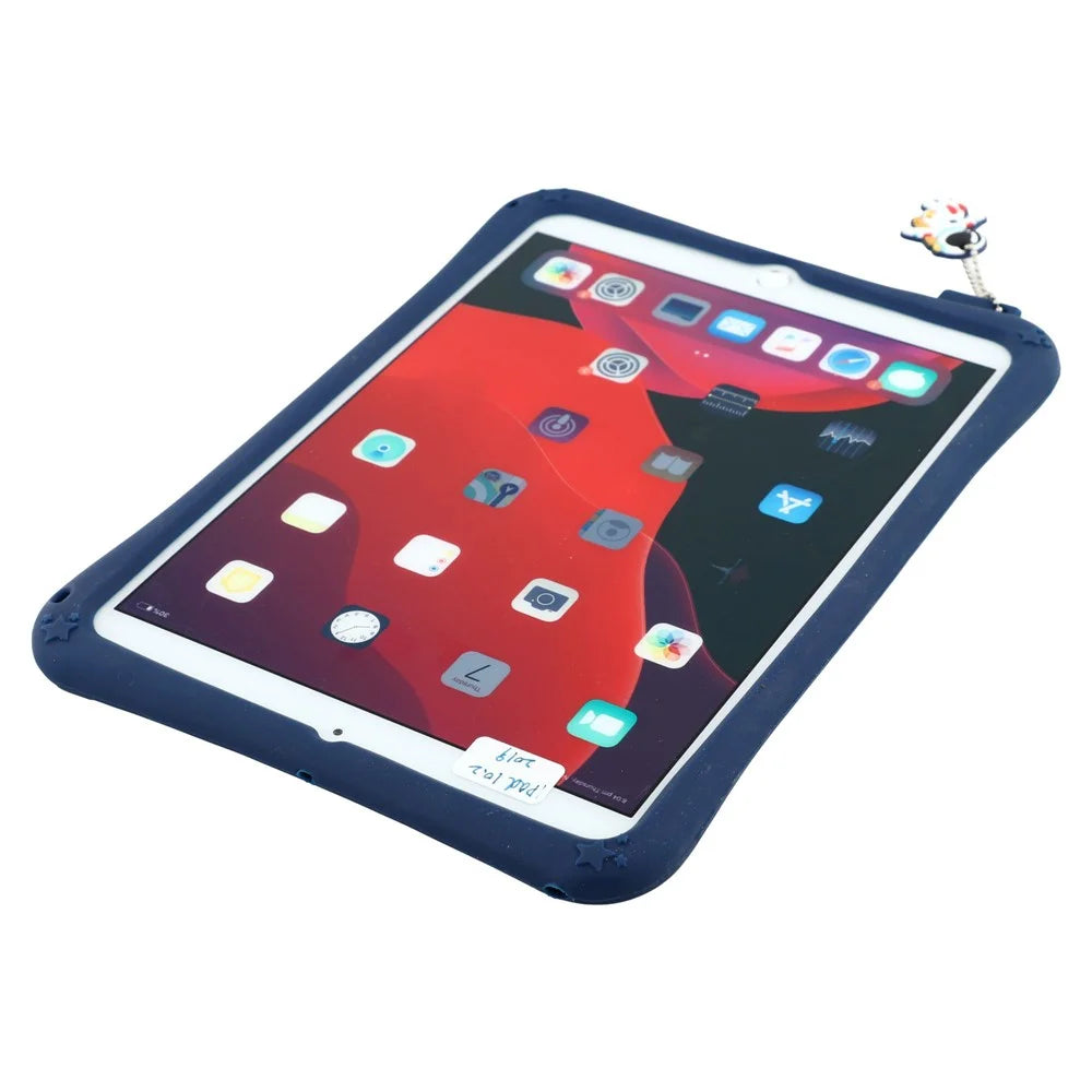 For iPad 10.2 (2021)  /  (2020)  /  (2019) Case Astronaut Silicone + PC Kickstand Tablet Cover with Lanyard - 6