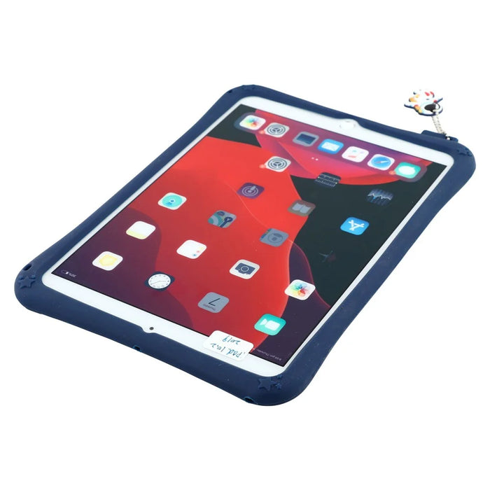 For iPad 10.2 (2021)  /  (2020)  /  (2019) Case Astronaut Silicone + PC Kickstand Tablet Cover with Lanyard - 6