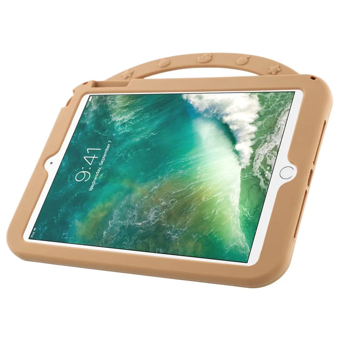 For iPad 9.7-inch (2018) / (2017) Silicone Case with Handle 360 Degree Rotating Kickstand Protective Cover Capybara Pattern - 4