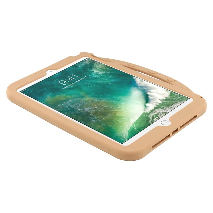 For iPad 9.7-inch (2018) / (2017) Silicone Case with Handle 360 Degree Rotating Kickstand Protective Cover Capybara Pattern - 7