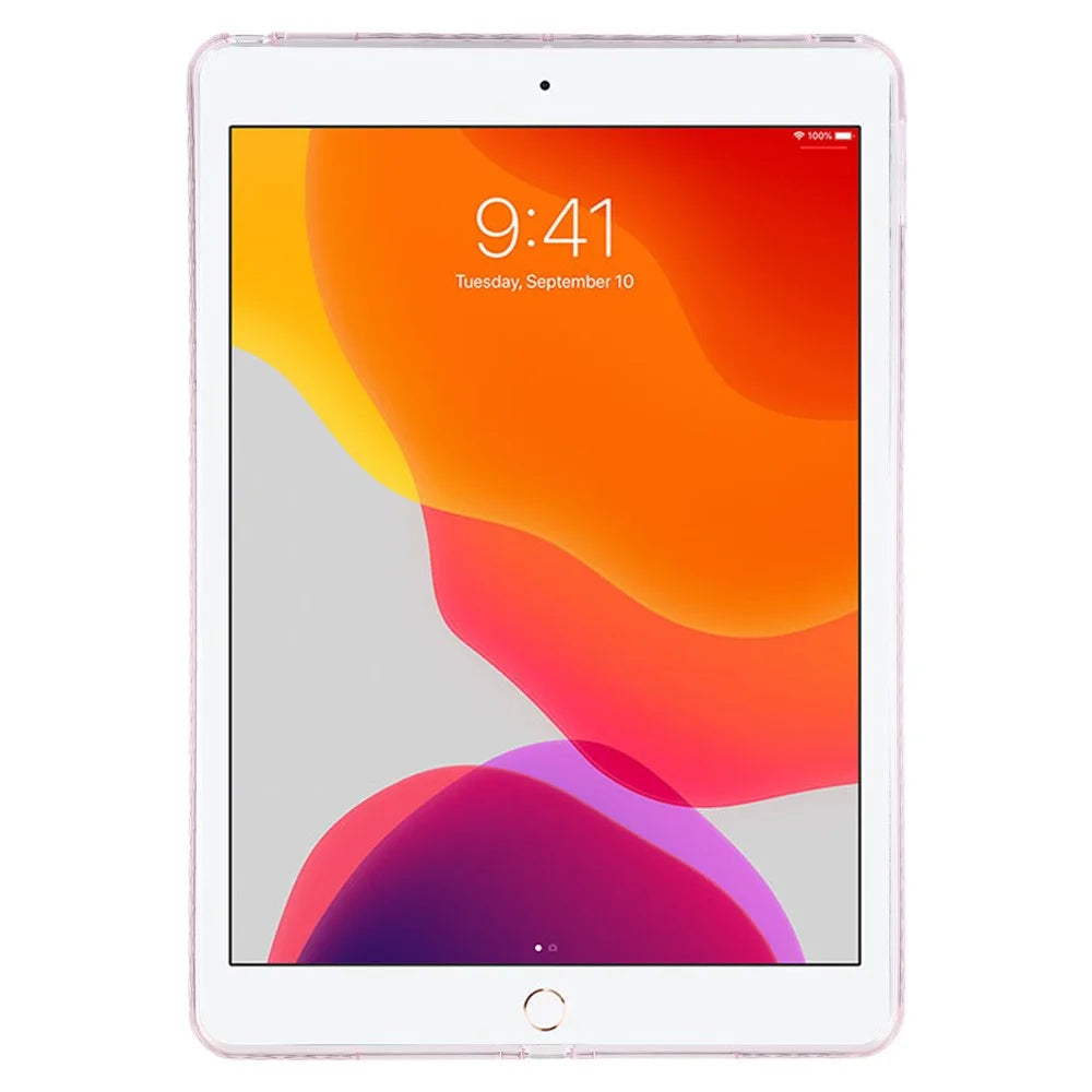 Tablet Case For iPad 10.2 (2021)  /  (2020)  /  (2019)  /  Air 10.5 inch (2019) Flexible TPU + Acrylic Shockproof Protective Cover - Pink - 2